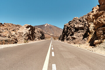Strada che porta al Teide a Tenerife