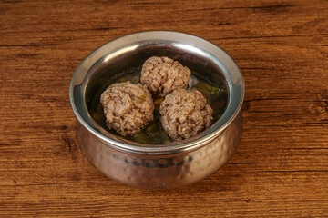 Soup with vegetables and meat balls