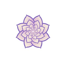 Sahasrara crown chakra symbol isolated on the white background