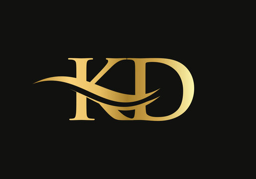 Premium KD letter logo design. KD Logo for luxury branding. Elegant and stylish design for your company. 