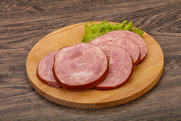 Slices of pork meat ham