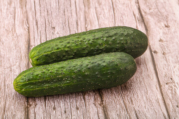 Ripe organic natural green cucumber
