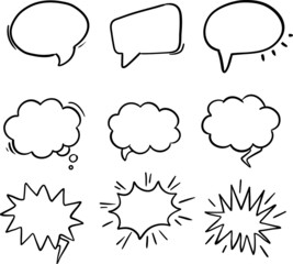 hand drawn speech bubble icon