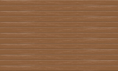 Realistic brown wood plank pattern background vector illustration.