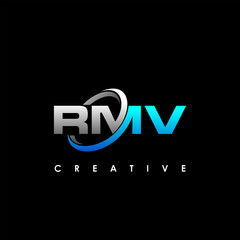 RMV Letter Initial Logo Design Template Vector Illustration	
