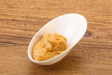 Peanut butter in the bowl