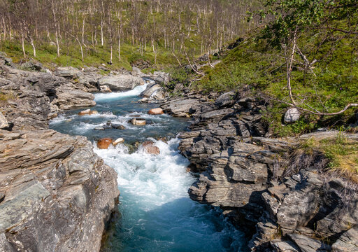 River in the wilderness of north Norway