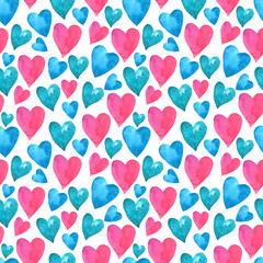 big pattern hearts blue pink juicy