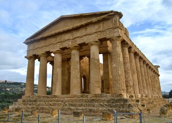 Greek Temple of Concorde in Agrigento, Sicily. Italy