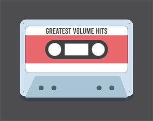 The Old Cassette. Isolated Vector Illustration