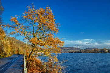 Blick auf den Hengsteysee im Herbst