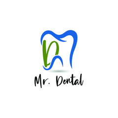 Initial Letter D Dental Dentist Logo concept. Dentistry Brand and Dental Care Logo template