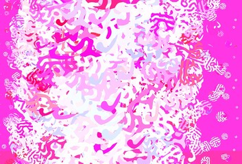 Light Blue, Red vector background with abstract shapes.