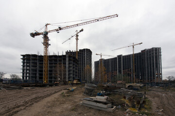 Construction site. production of apartments, social housing.