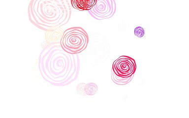 Light Multicolor vector doodle layout with roses.