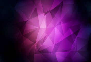 Obraz premium Dark Purple vector abstract mosaic pattern.