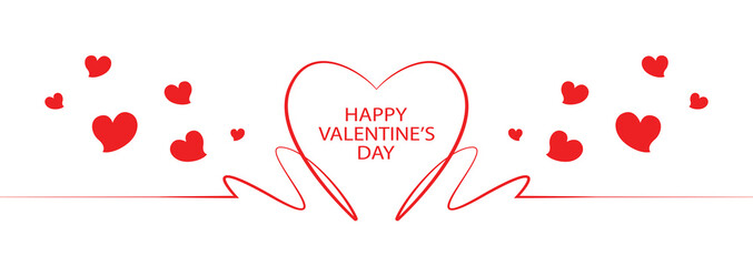 happy valentine's day banner design.  vector illustration