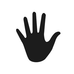 Hand icon isolate on white background.