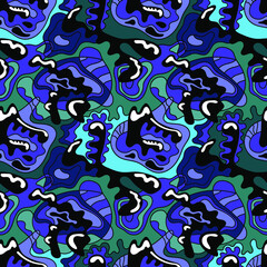 Abstract seamless backdrop with colorful hand drawn awesome pattern. Illustration for your crreative ideas