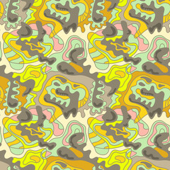 Abstract seamless backdrop with colorful hand drawn awesome pattern. Illustration for your crreative ideas