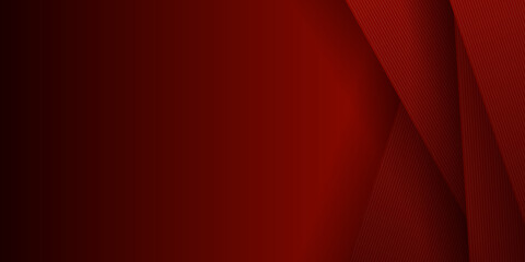 Red abstract background with 3d overlap layer and line texture for tech business corporate