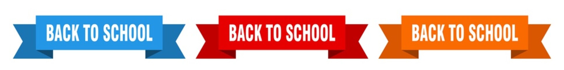 back to school ribbon. back to school isolated paper sign. banner