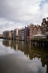 City Amsterdam in Autumn between canals
