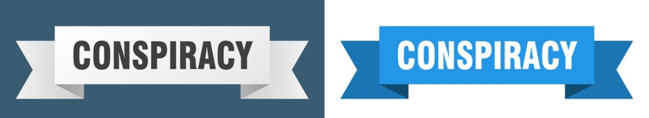 conspiracy ribbon. conspiracy isolated paper sign. banner