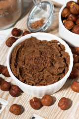 homemade sweet chocolate nut paste