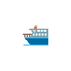 Obraz premium Ship vector isolated icon illustration. Ship icon