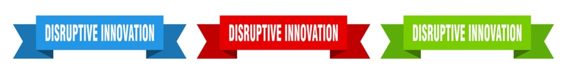 disruptive innovation ribbon. disruptive innovation isolated paper sign. banner