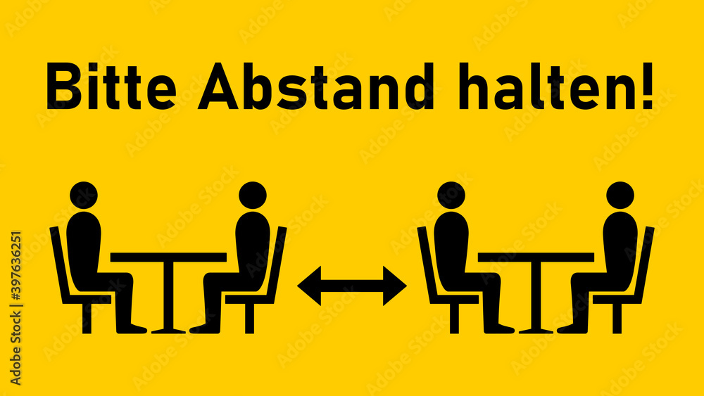 Poster bitte abstand halten (