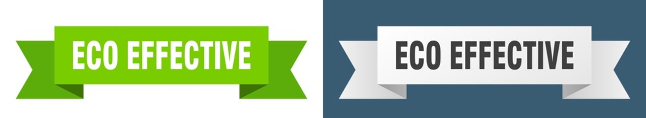 eco effective ribbon. eco effective isolated paper sign. banner