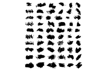 Set of black brushstrokes. Good collection of brushes.