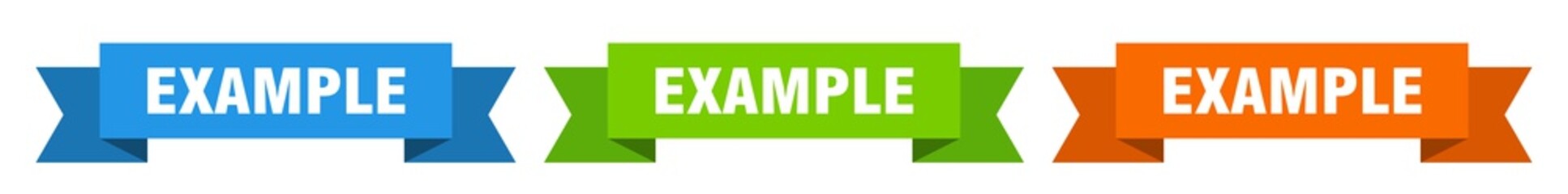 example ribbon. example isolated paper sign. banner