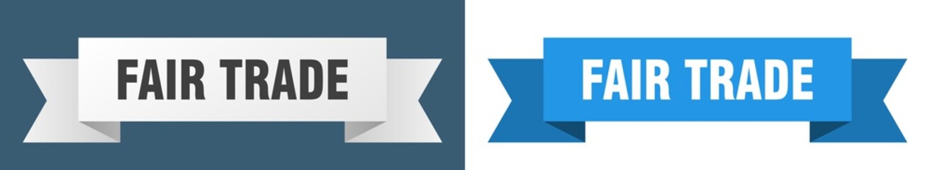 fair trade ribbon. fair trade isolated paper sign. banner