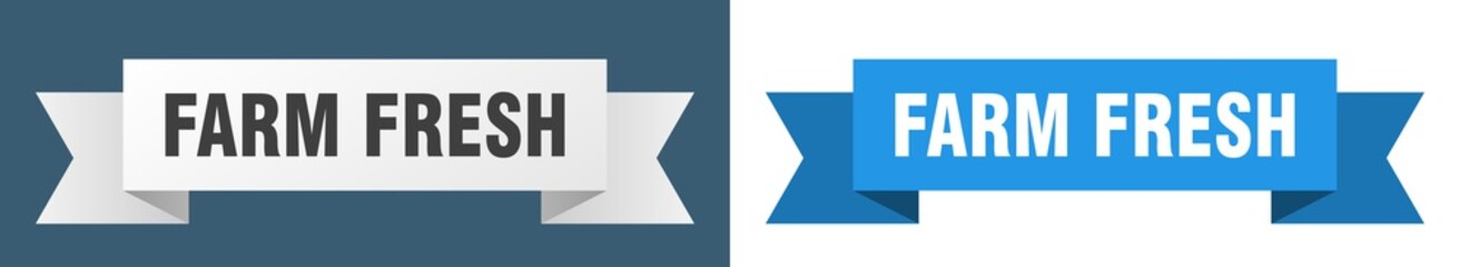 farm fresh ribbon. farm fresh isolated paper sign. banner