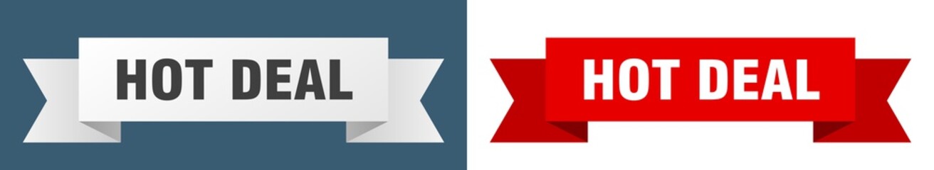 hot deal ribbon. hot deal isolated paper sign. banner