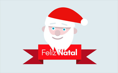 Feliz Natal. Papai Noel. Mensagem para impressao.