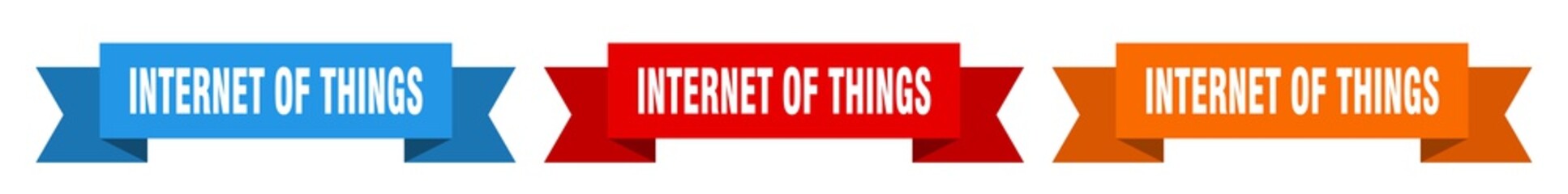 internet of things ribbon. internet of things isolated paper sign. banner