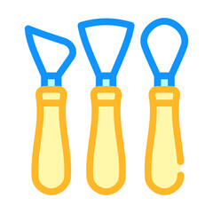 shovels pottery tools color icon vector illustration
