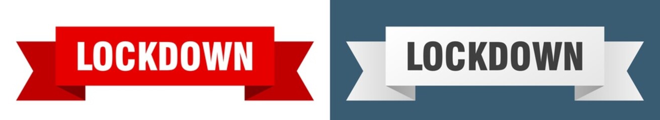 lockdown ribbon. lockdown isolated paper sign. banner