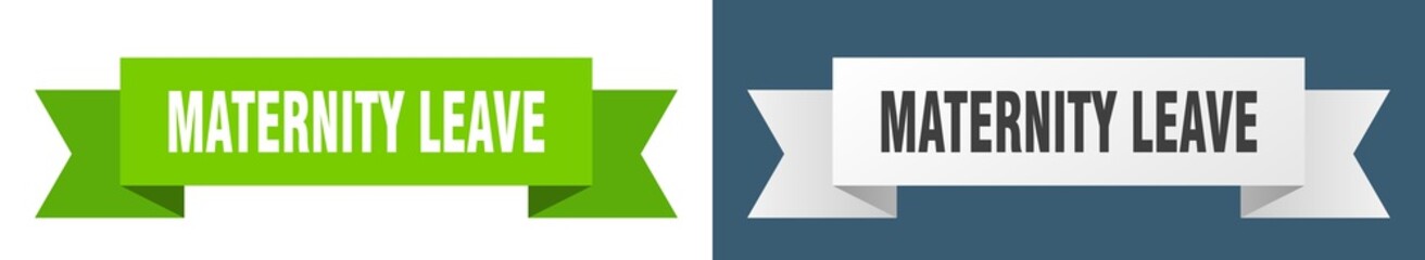 maternity leave ribbon. maternity leave isolated paper sign. banner