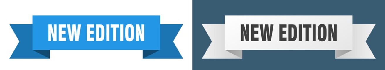 new edition ribbon. new edition isolated paper sign. banner