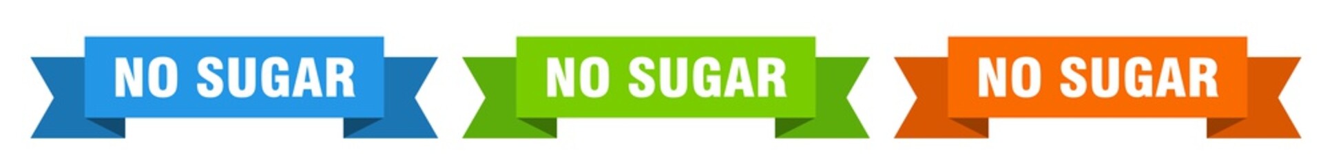 no sugar ribbon. no sugar isolated paper sign. banner