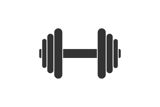 Dumbbell. Simple icon. Flat style element for graphic design. Vector EPS10 illustration.
