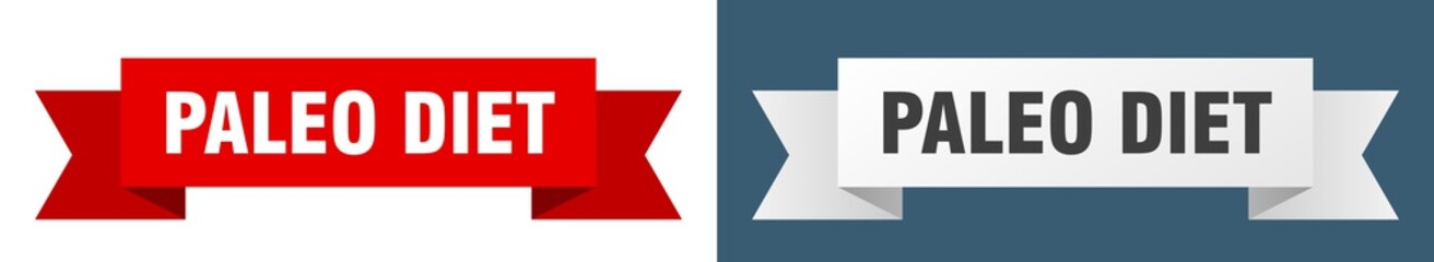 paleo diet ribbon. paleo diet isolated paper sign. banner