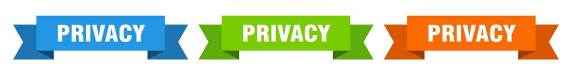 privacy ribbon. privacy isolated paper sign. banner
