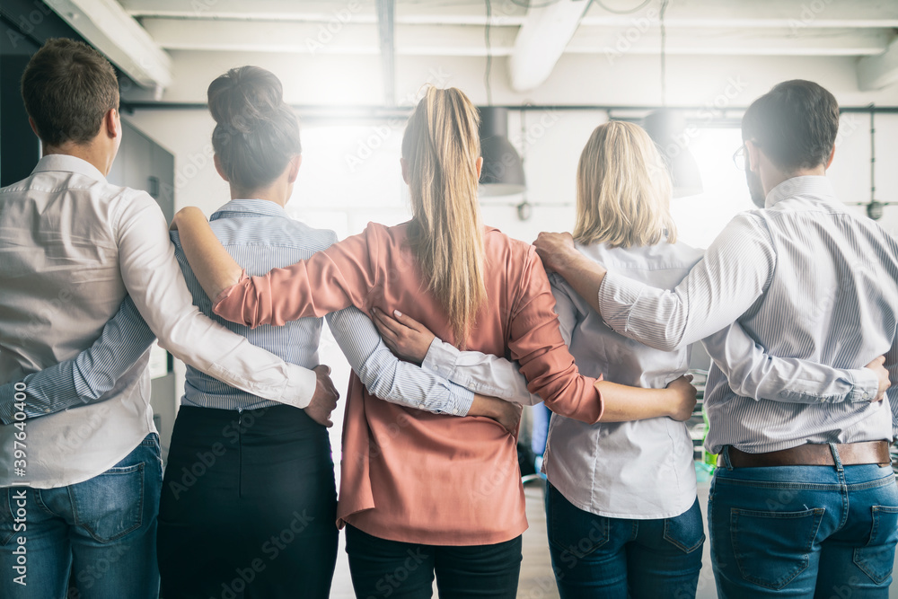 Wall mural unity and teamwork concept.
