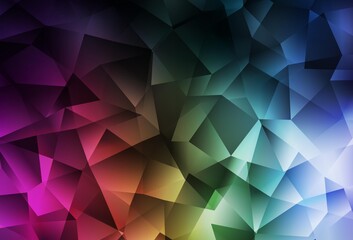 Obraz premium Dark Multicolor vector triangle mosaic background.